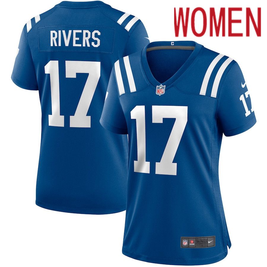 Women Indianapolis Colts #17 Philip Rivers Nike Royal Player Game NFL Jersey